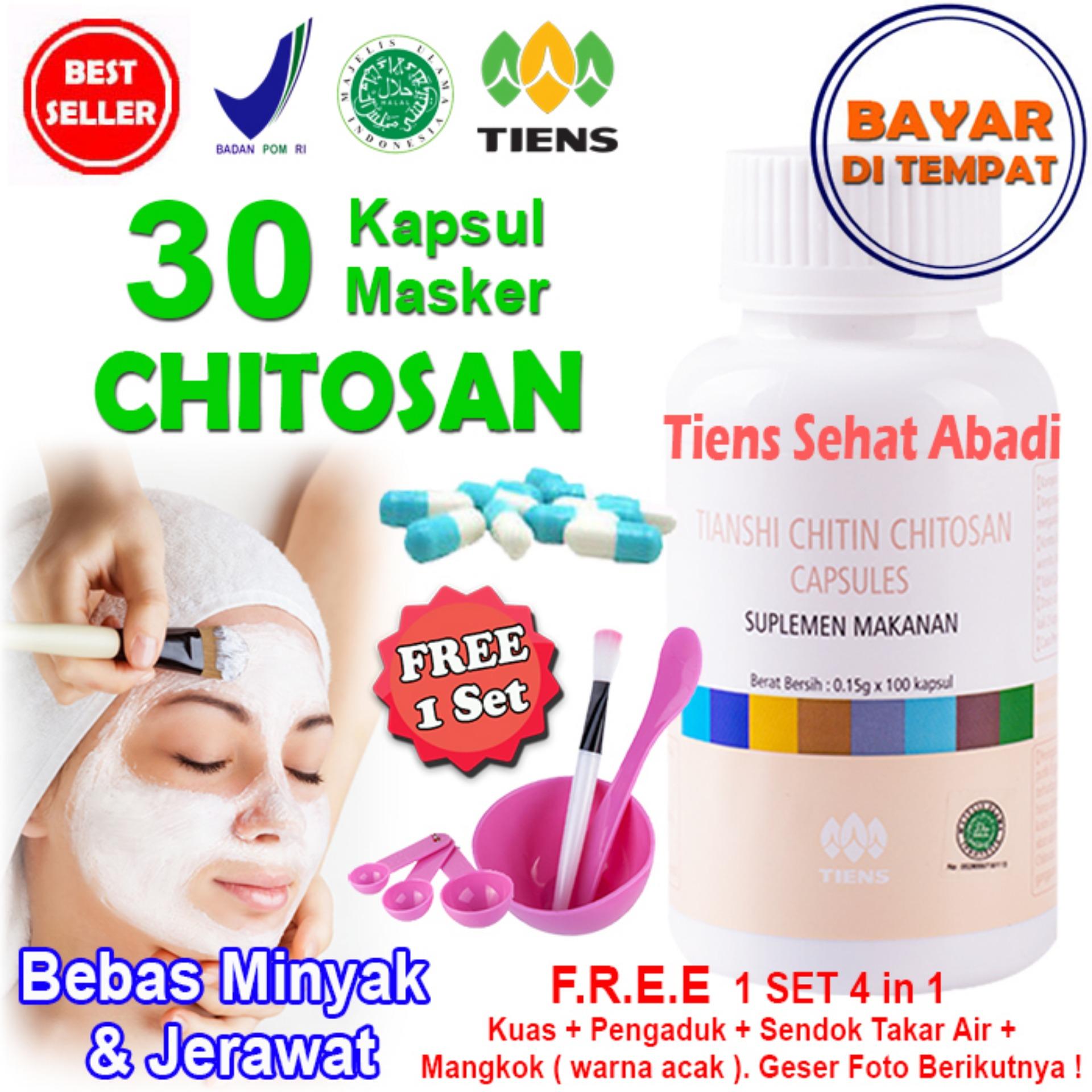 Masker TIENS Chitosan Herbal Anti Jerawat - isi 30 Kapsul | Masker jerawat | Sabun jerawat | Cream jerawat | Krim jerawat | Obat jerawat wayang | Darsi | Kapsida |