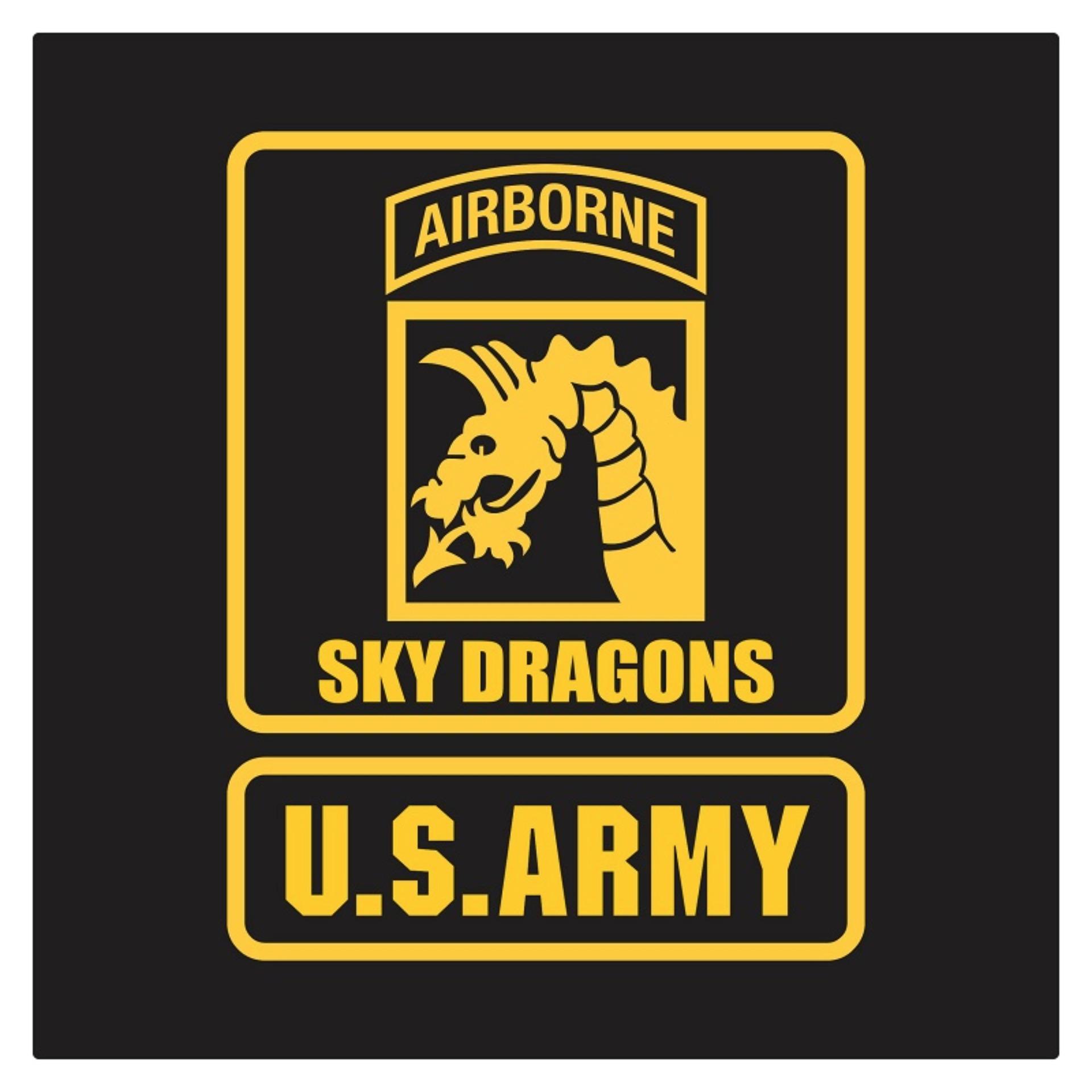 Fighterstown US Army Airborne XVIII Sky Dragons Badge Cutting Sticker