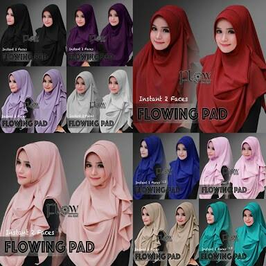 Hijab/Jilbab Instant Flowing Pad / Hijab Murah Spesial Lebaran