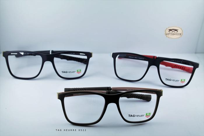 diskon 10%!! Frame Kacamata Tag Heuer Lensa Photochromic - Hitam - ready stock