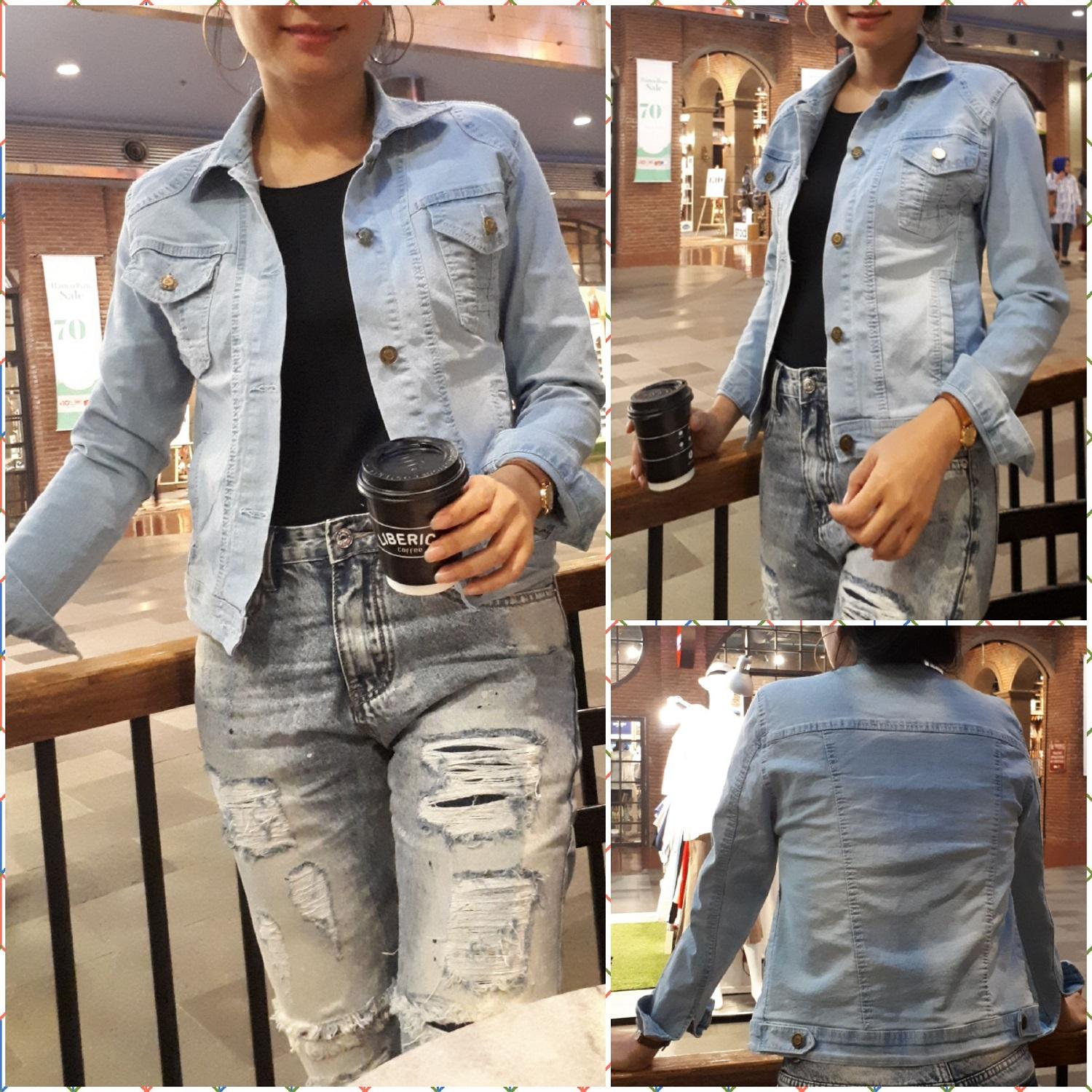 Fox- Jacket Jeans / PHOTO ASLI/ Jaket Denim BIru/ Jaket Jins/ Outer Denim/ Jeans LEVIS LEPIS2/JAKET JEANS