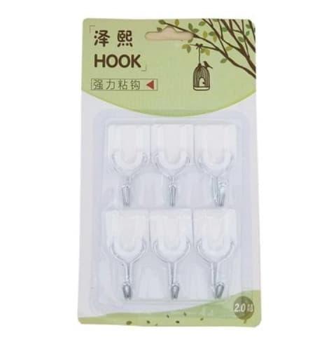 Gantungan Barang Kail isi 6 Powerfull Hook 2KG