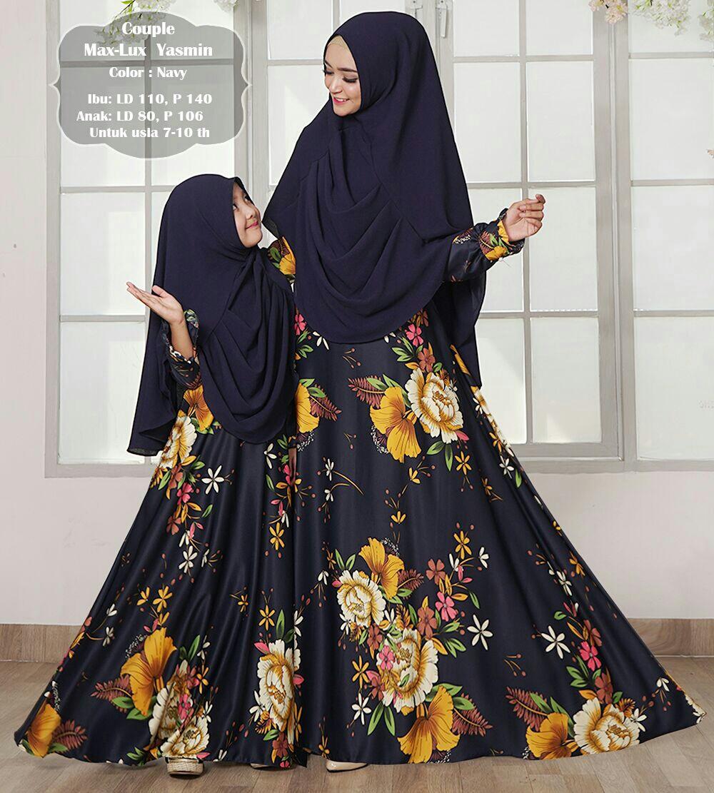 silentriver88 gamis muslim syar'i maxmara lux yasmin ibu dan anak couple