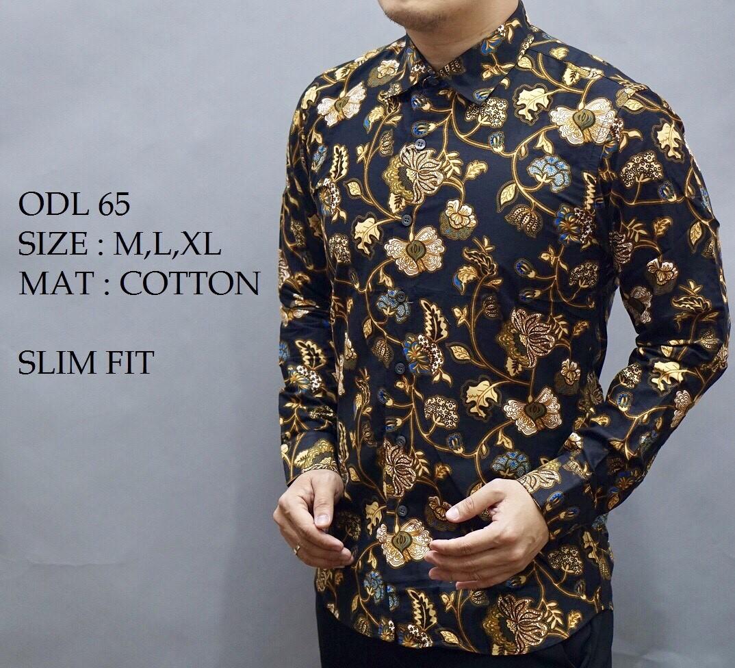 Baju Kemeja Batik Pria Slimfit Motif Modern Bahan Lembut Dan Adem Tidak Mudah Luntur Terbaru 2018