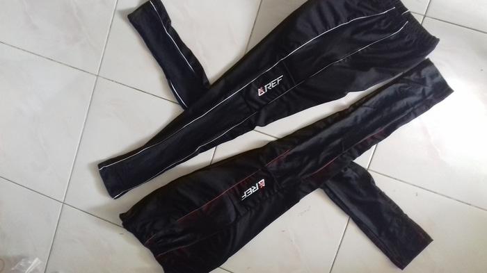 celana sepeda ber padding padd panjang running renang lari cowok cewek - Hitam, M
