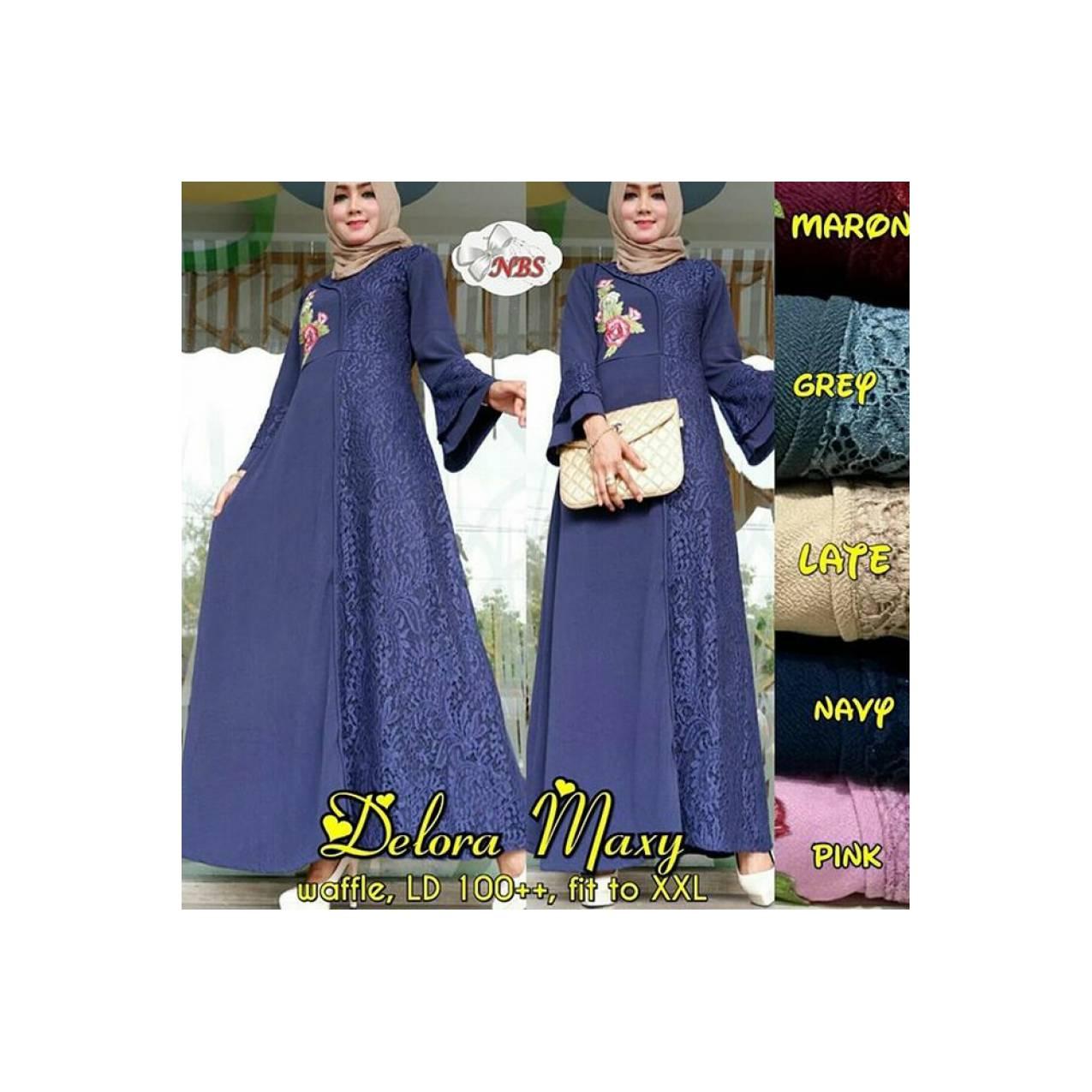 Gamis maxi baju seragam.pesta pernikahan muslim dress xxl xl jumbo