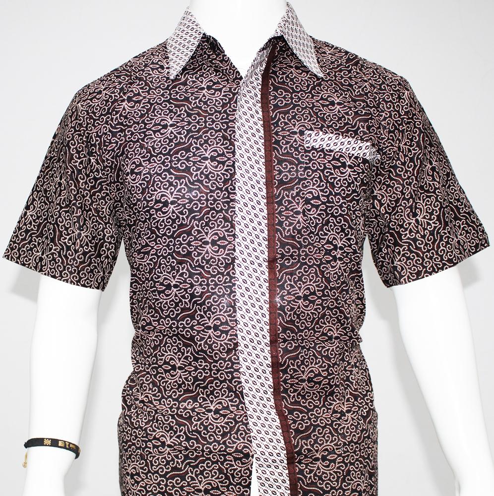 BATIK PRIA - BATIK PEKALONGAN - KEMEJA BATIK PRIA LENGAN PENDEK 023