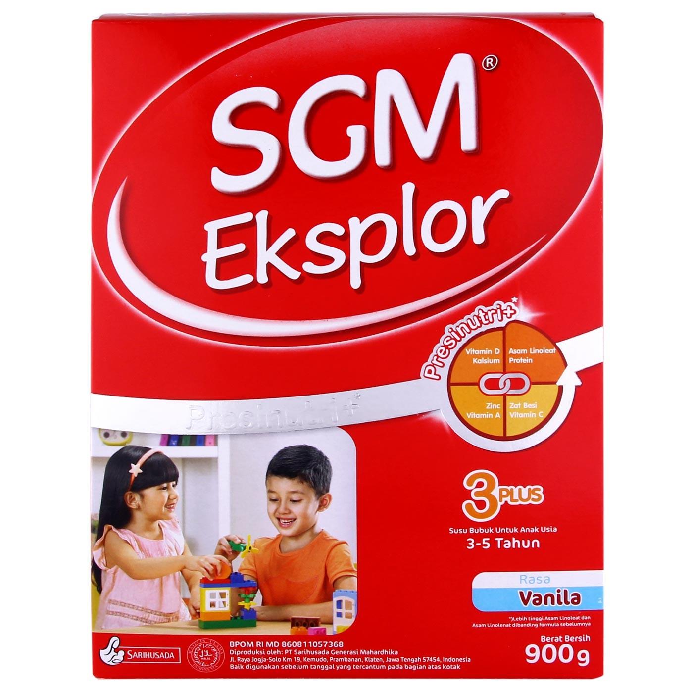 Sgm Eksplor 3+ Susu Pertumbuhan - Vanila - 900gr By Tokopopoksehati