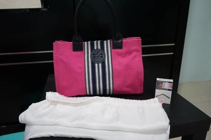 PROMO!!! tas ori second tory burch murah pink tote - q4PsEo