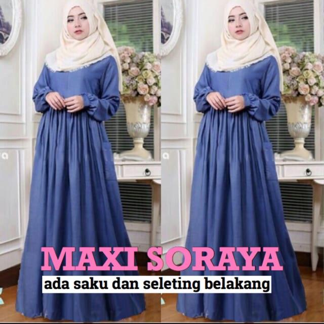 DAMAI FASHION JAKARTA - dress maxi wanita SORAYA - konveksi baju murah tanah abang