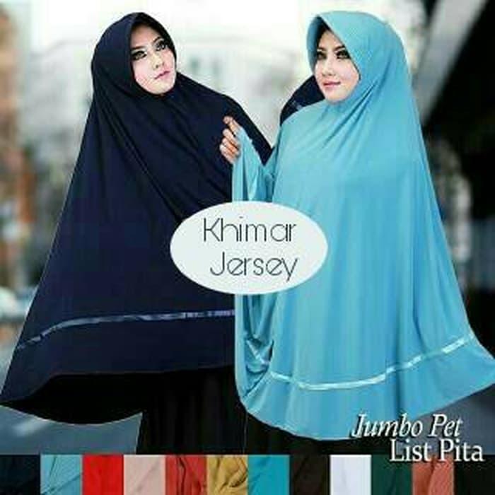 Khimar hijab Jilbab Instan Syari SUPER Jumbo Jersey pet dan non pet A0372
