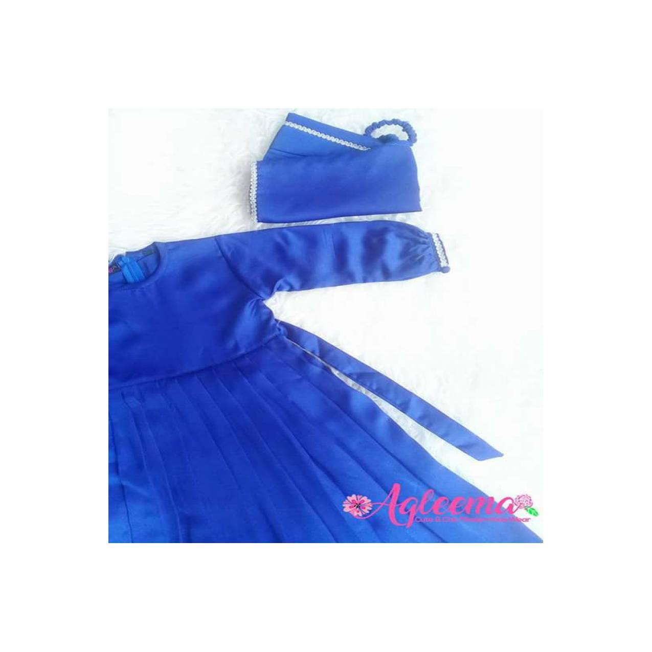 Gamis Anak / Baju Muslim Anak / Gamis Pesta Anak /Armelle ElectricBlue