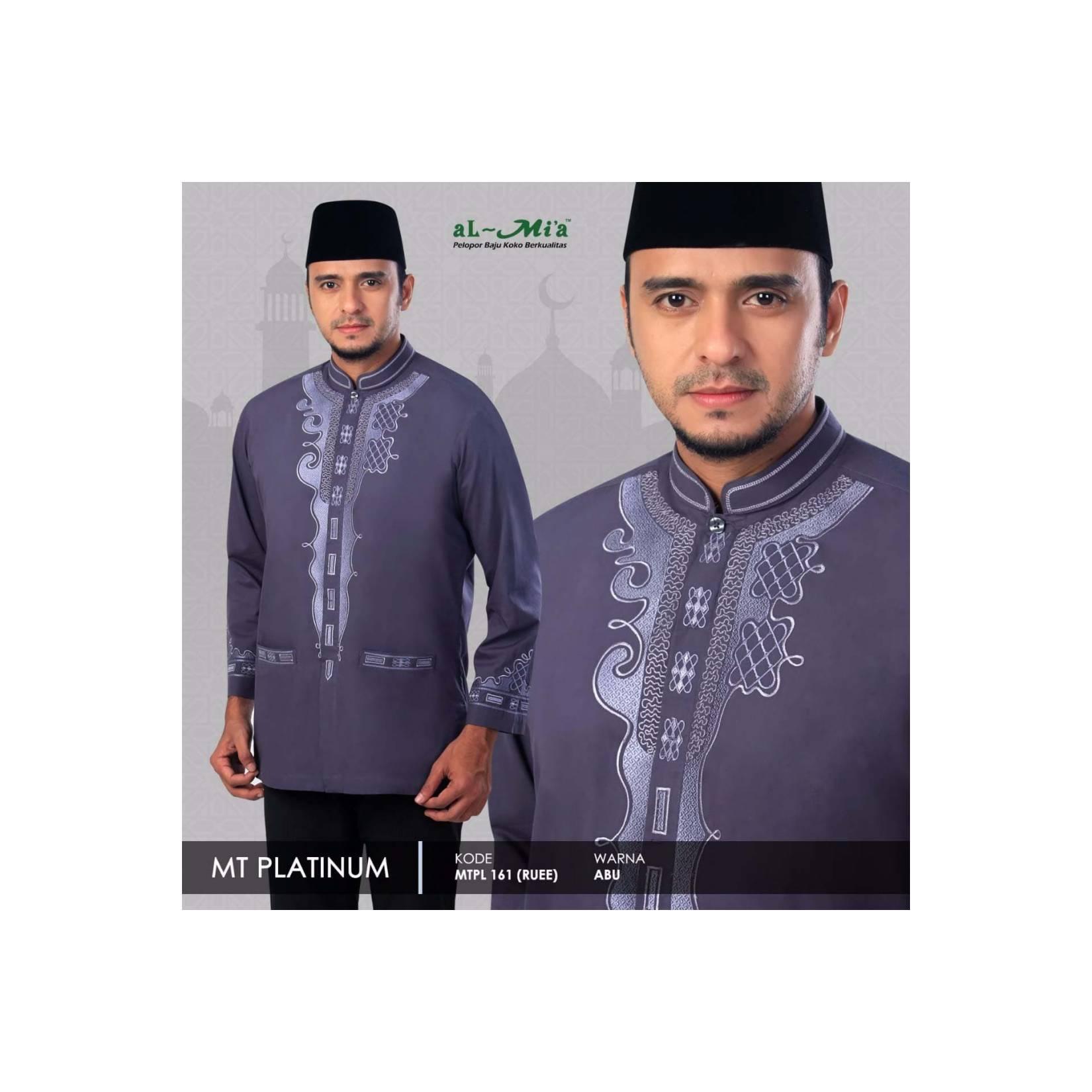 Baju Koko Pria Muslim motif Black Panther Brand ALMIA