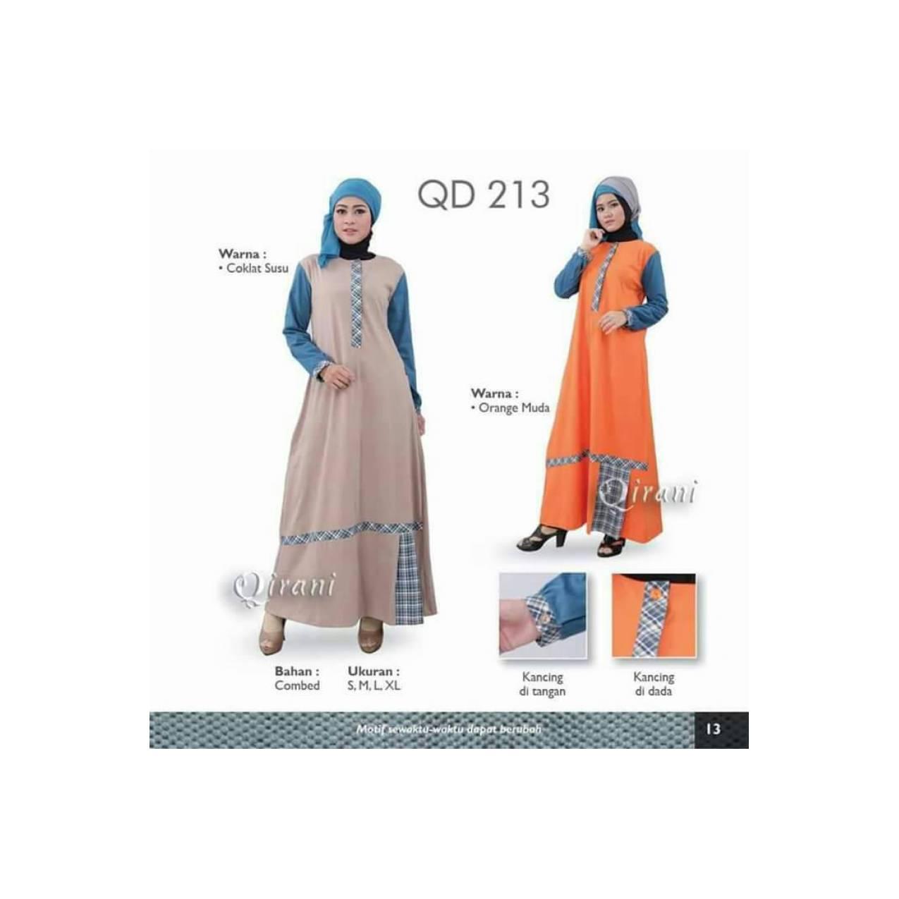 DRESS MUSLIM QIRANI QD 213 - GAMIS SEHARI-HARI/BAJU MUSLIM