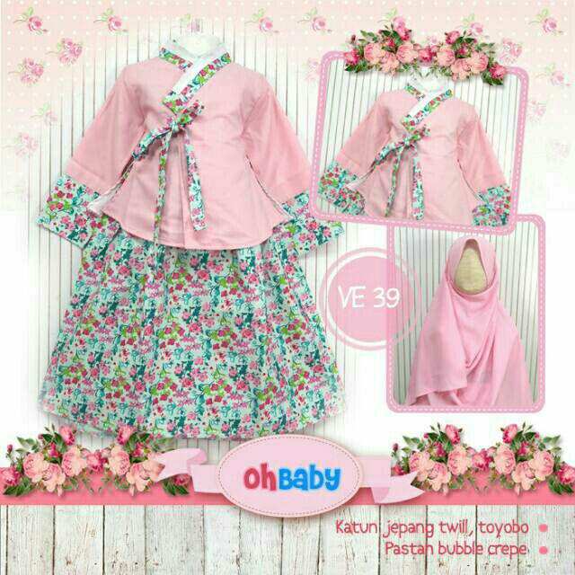 Baju muslim anak ala hanbook korea