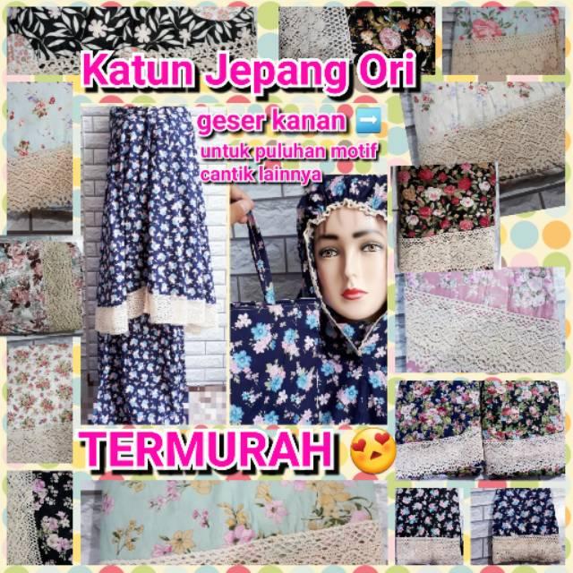 Mukena katun jepang renda original murah mukena renda rajut oleh oleh umroh grosir mukena (ecer)