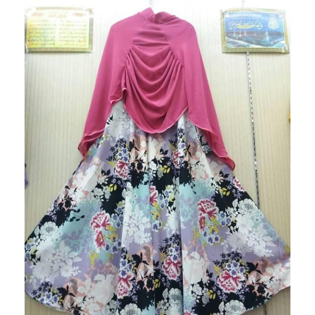 Gamis Firdaus Fanta/gamis Wanita/gamis murah/Baju Muslim Wanita/syari wanita cantik/gamis monalisa (Gamis Fit XL (LD110))