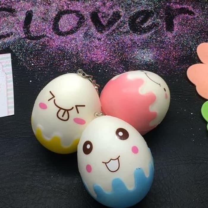 PROMO CUTE EGG RANDOM EMOTION SQUISHY / emoticon telur replika ibloom murah TERLARIS
