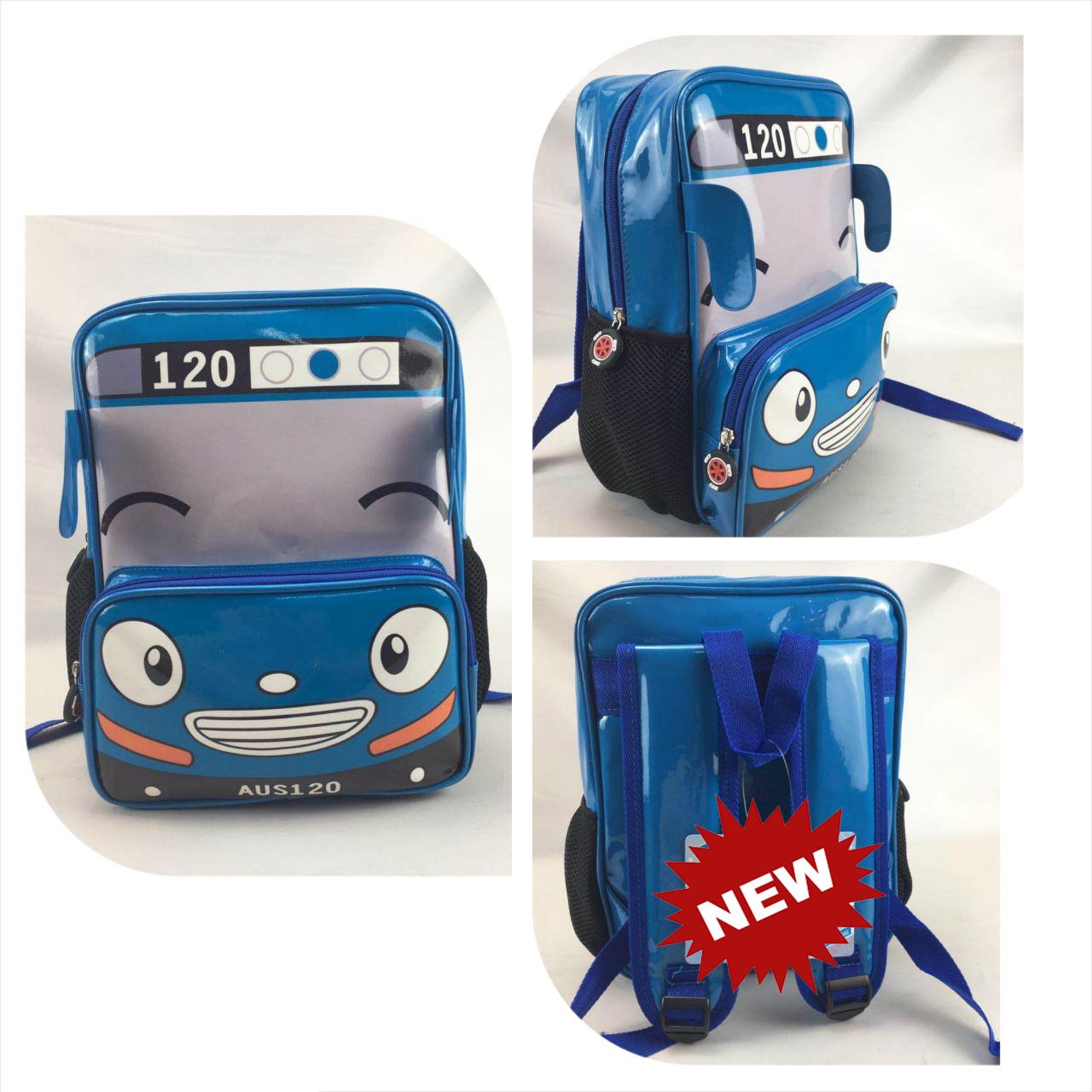Onlan TAS ANAK BERKUALITAS Ransel Sekolah TK Karakter Boneka TAYO Bahan Anti Air IMPORT