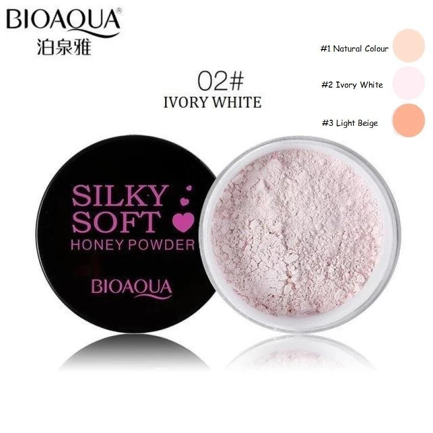 Bioaqua Silky Soft Honey Powder Loose Powder Bedak Tabur - No. 2 Ivory White