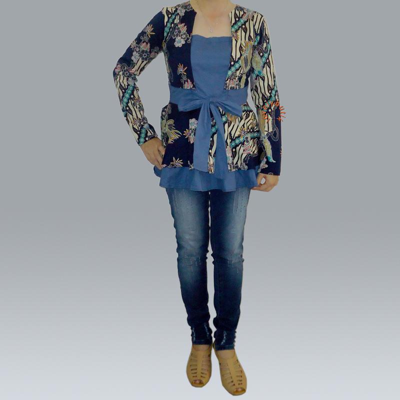 Lovely Ribbon Peplum Batik Wanita/Baju Wanita Terbaru/Abaya Blouse Kebaya/Kebaya Abaya Atasan Kebaya/Abaya Blouse Kebaya Baju/Blouse Kebaya Kutubaru Batik