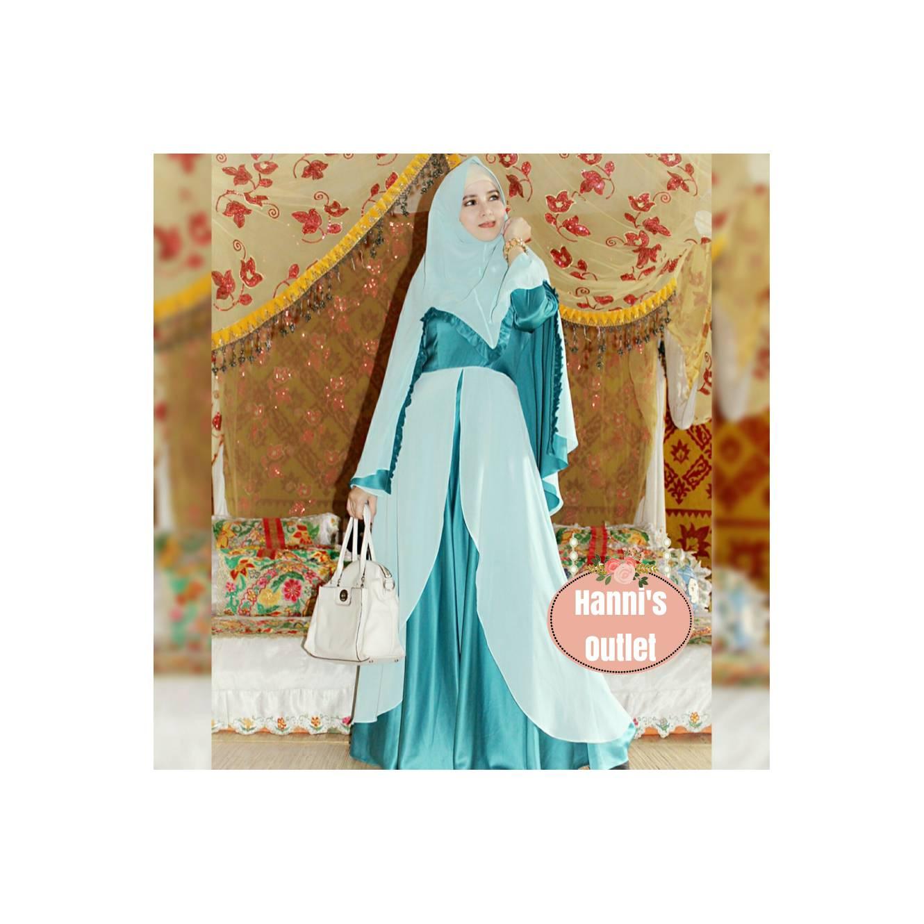 Dress Cantik MS001 Tosca Gamis Syari Elegan untuk Lebaran