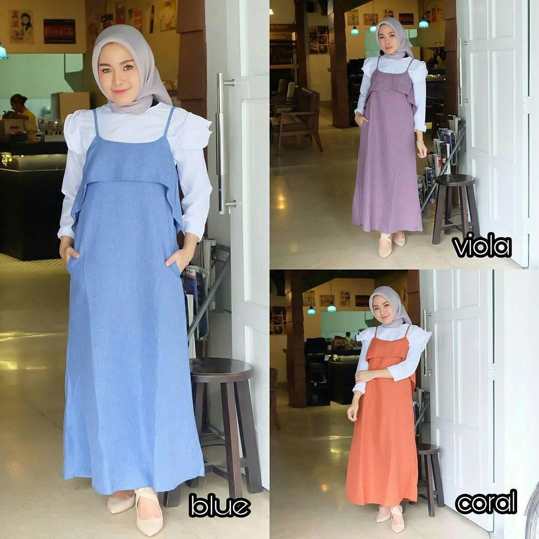New Baju Original Patricia Maxy 2IN1 Setelan Atasan + Celana Rok Overall Fashion Wanita Pakaian Muslim Cewek Hijab