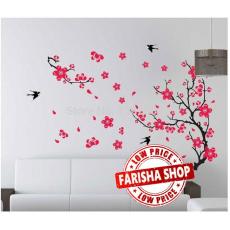 Wall sticker Plum Flower and Swallows AY818 (90x60) Stiker Dinding