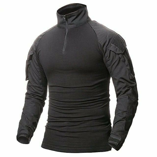 baju tactical kaos tangan panjang baju BDU Combat Shirt model import hitam axlestore