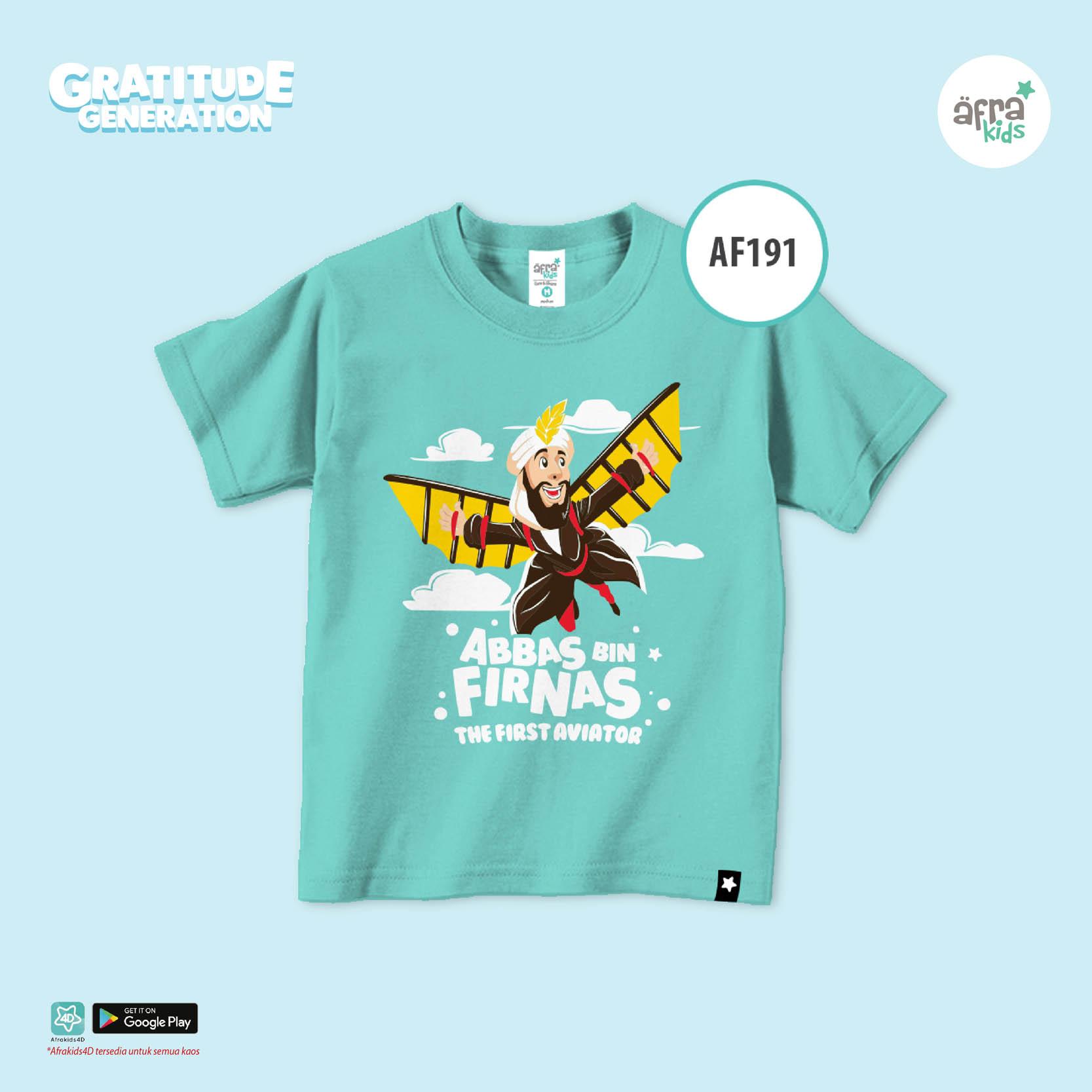 Aria Baju Kaos Anak Afrakids Seri Ilmuwan / Baju Kaos Anak Cowok / Baju Kaos Lengan Pendek Laki - Laki / AF191 - Mint