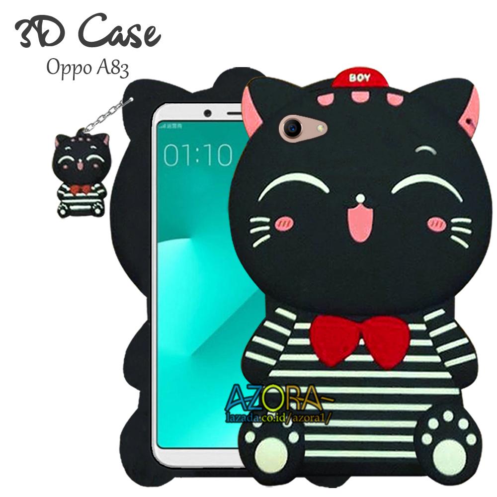 3D Case Oppo A83 Softcase 4D Karakter Boneka Hello Kitty Doraemon Lucu Character Cartoon
