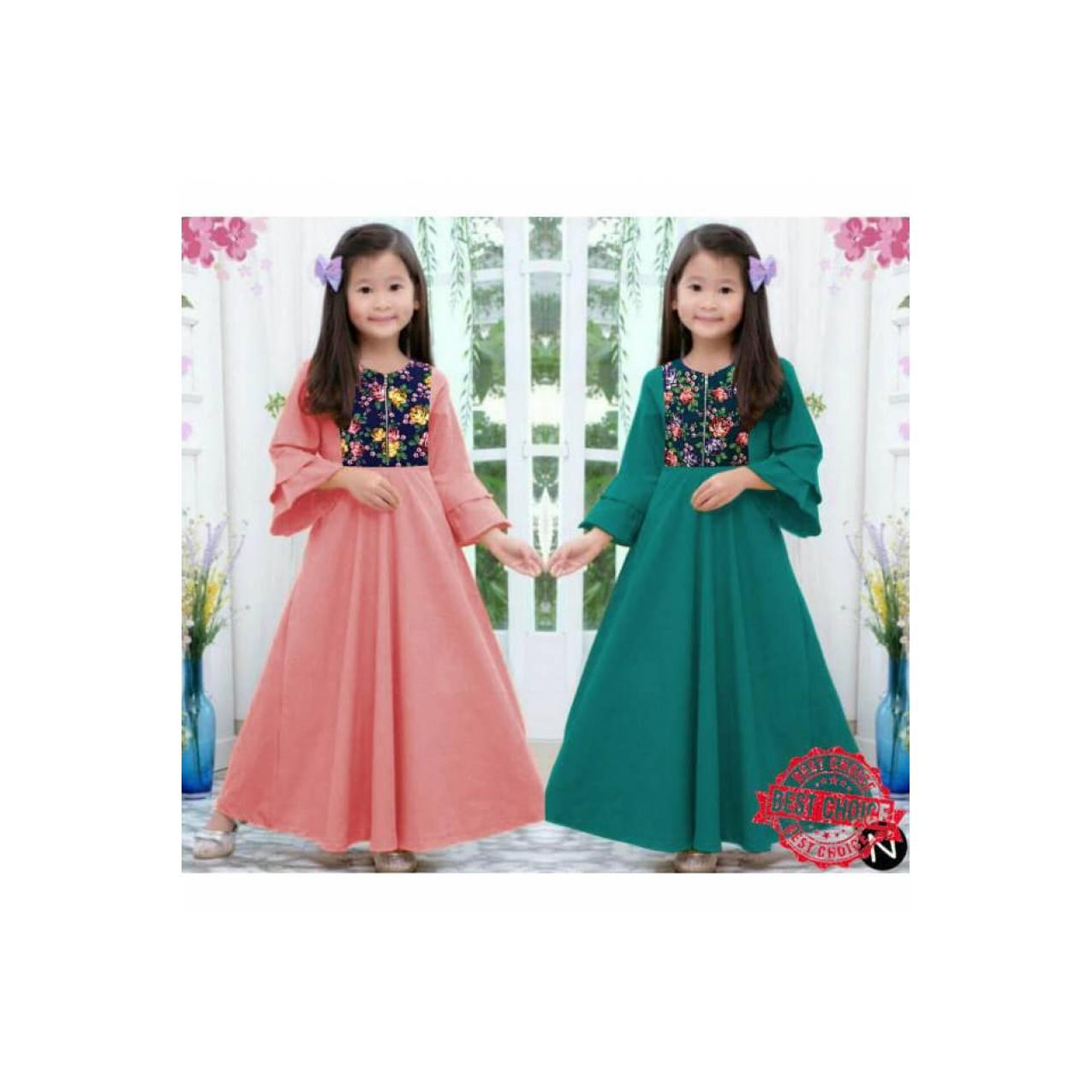 TERBARU gamis abaya syar'i kids anak flower BERKUALITAS KEKINIAN
