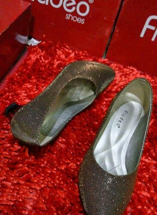Sepatu heels fladeo glitter 37