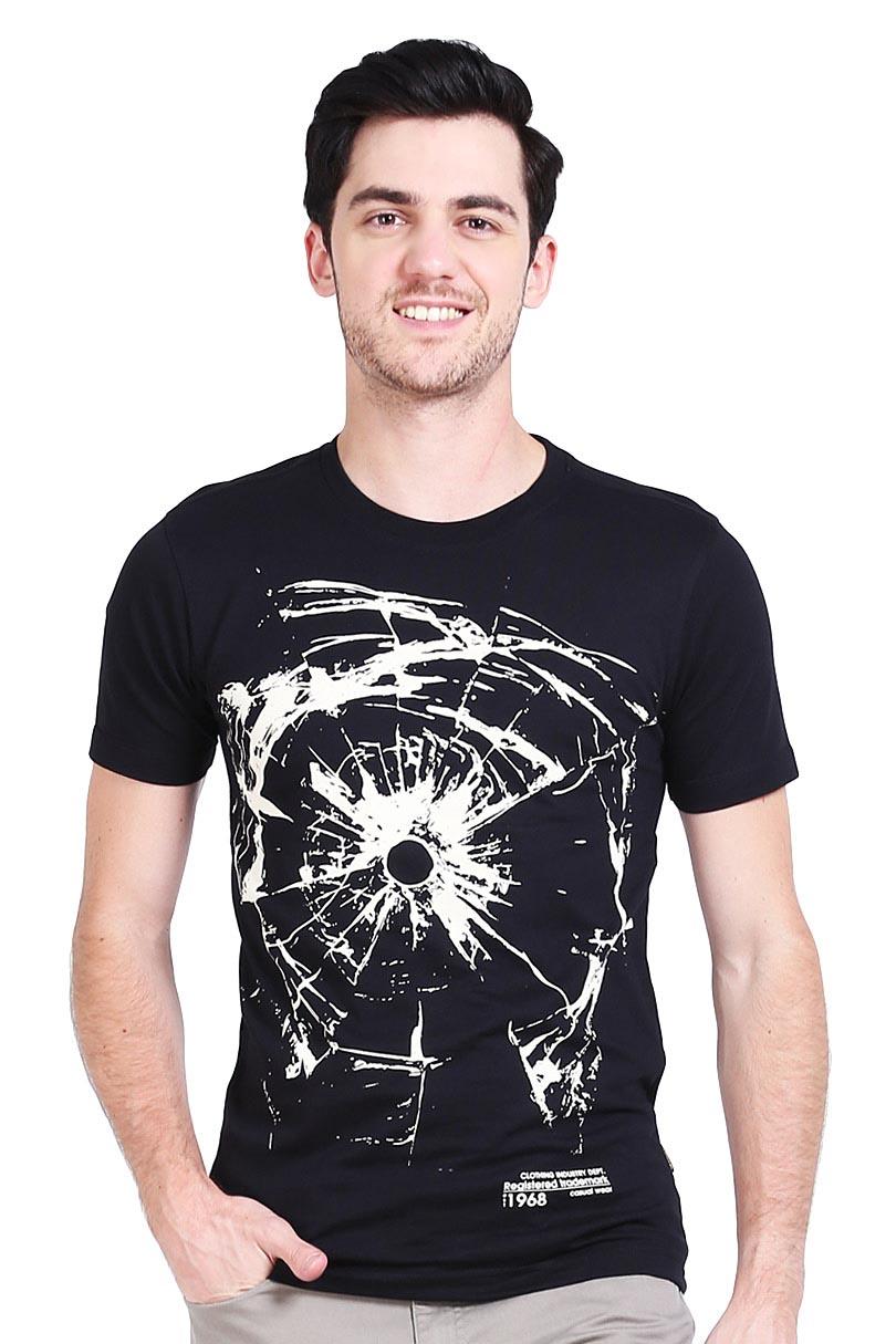 Emba Jeans T-Shirt Kaos Pria Granit Black