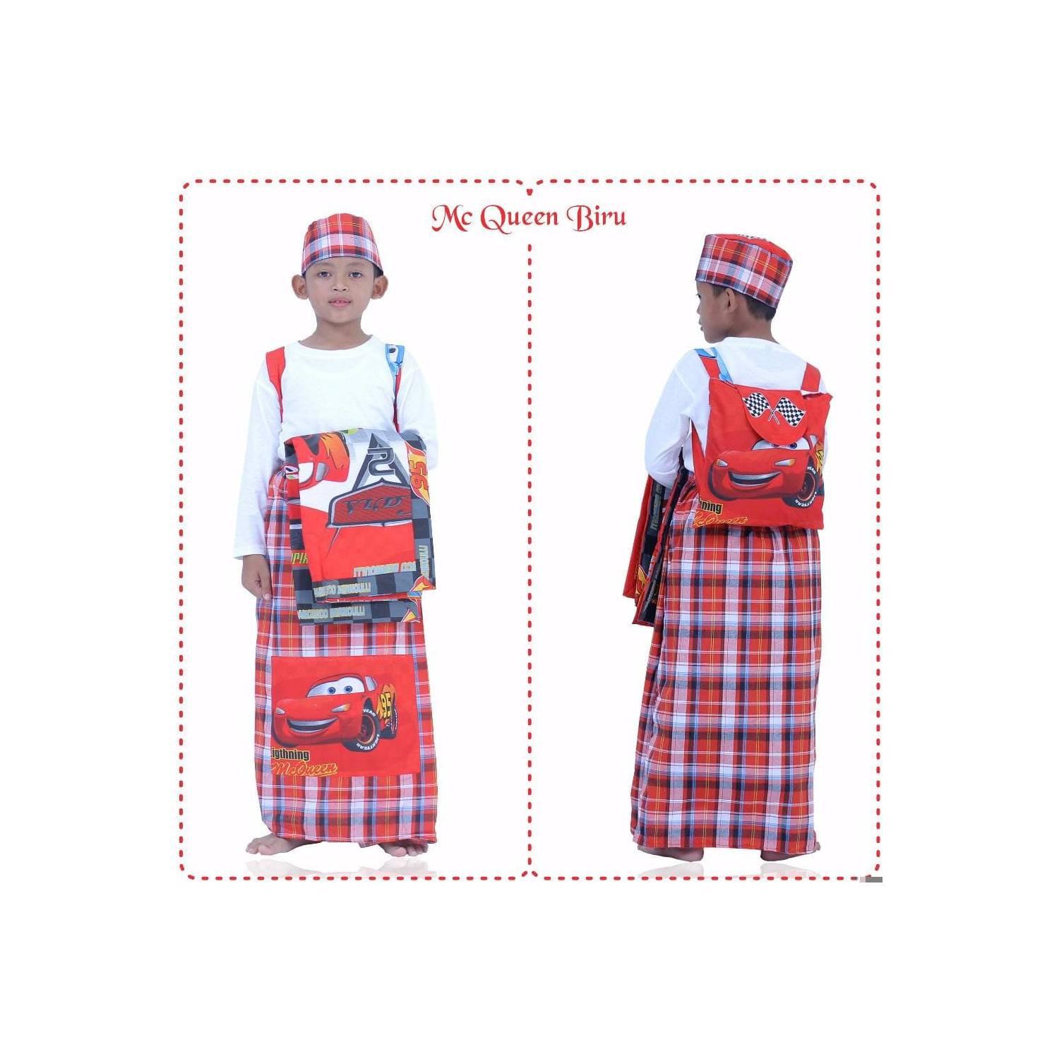 koko jasko) SPECIAL Sarung Instan Anak Karakter Mc Queen Merah Size M