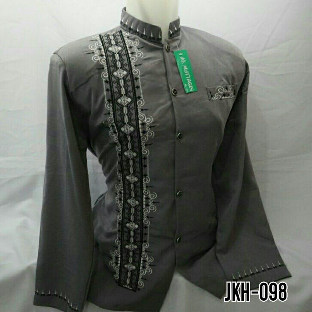 Baju Muslim Pria Kemeja Koko Gamis Muslim Semi Jasko Jas Koko Tasik Abu Baju Koko Lengan Panjang Al Muttaqin Tanah Abang JKH 098 di lapak Al Muttaqin Collection produsenbajukoko