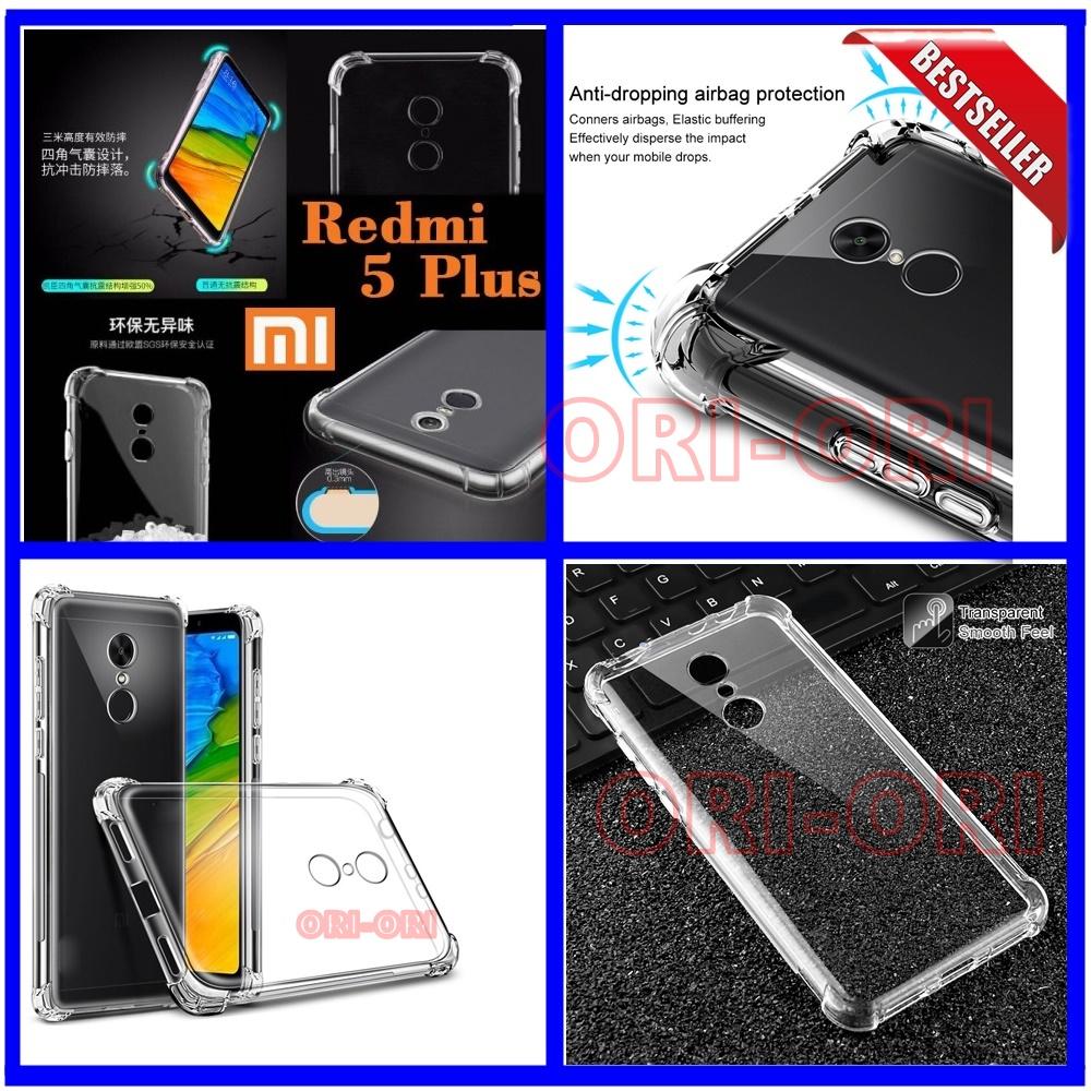 Case Anti Shock / Anti Crack Elegant Softcase for Xiaomi Redmi 5 Bahan Bagus Warna Bening ( ori-ori )