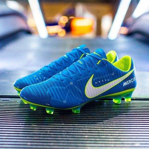 SEPATU BOLA NIKE MERCURIAL VAPOR 11 NEYMAR BLUE ORBIT FG + GRADE PREMIUM + BOX ORIGINAL !