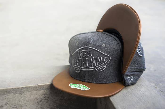 Best Top Seller!! Exclusive Snapback Vans Grey Wool Brim Leather - ready stock
