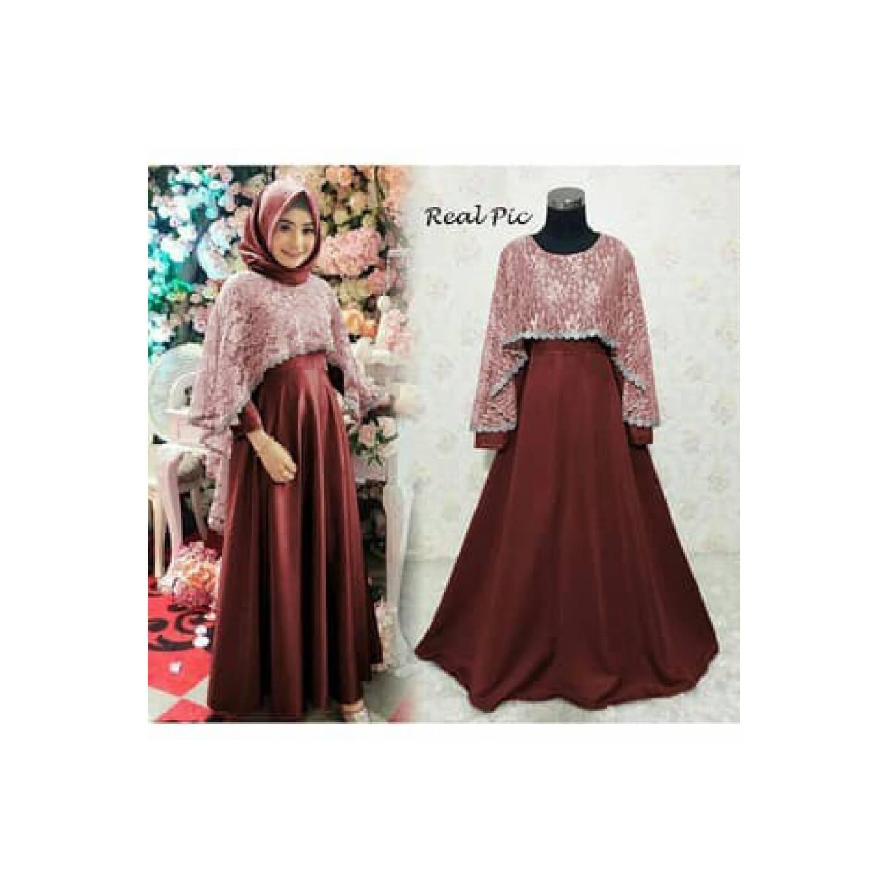barang laris manis BAJU GAMIS PESTA MUSLIM REMAJA GAMIS WISUDA BROKAT
