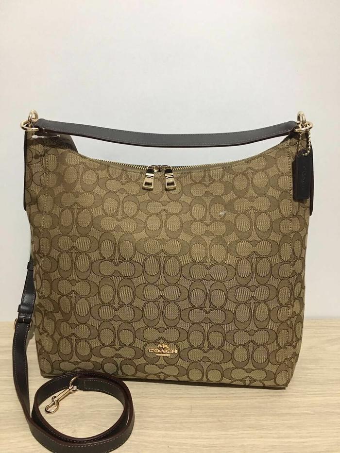 ASLI!!! Coach Celeste Hobo Sign Brown - U3GZc1