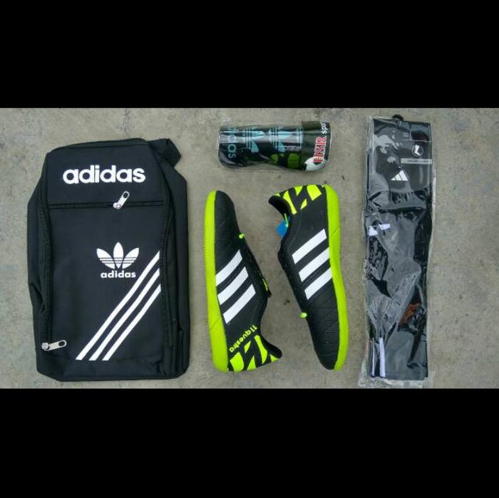 Promo ( PAKET KOMPLIT ) Sepatu Futsal Adidas X paket komplit original