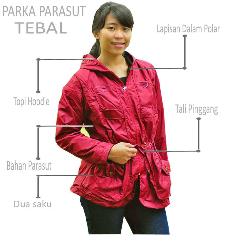 Jaket parka parasut wanita