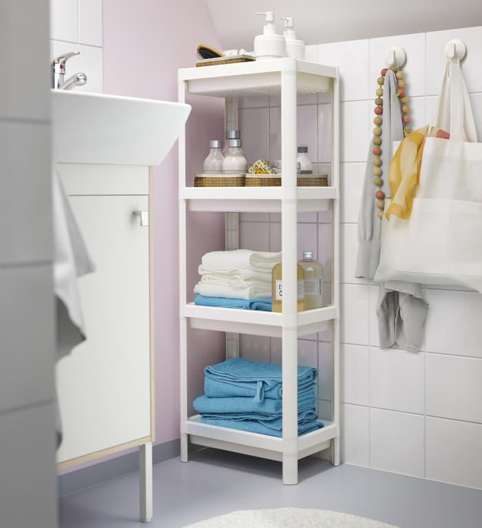 Unit Lemari Rak Plastik Dapur Kamar Mandi 4Susun Ikea Vesken Organizer - Jual Produk Furnitur & Dekorasi Original Berkualitas