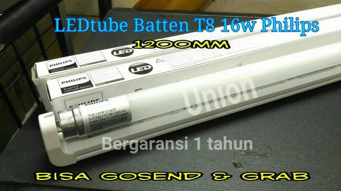 Hemat 10%!! Lampu Tl T8 Ecofit Led Philips + Udh Sama Bohlam Putih 16 Watt 120 Cm - ready stock