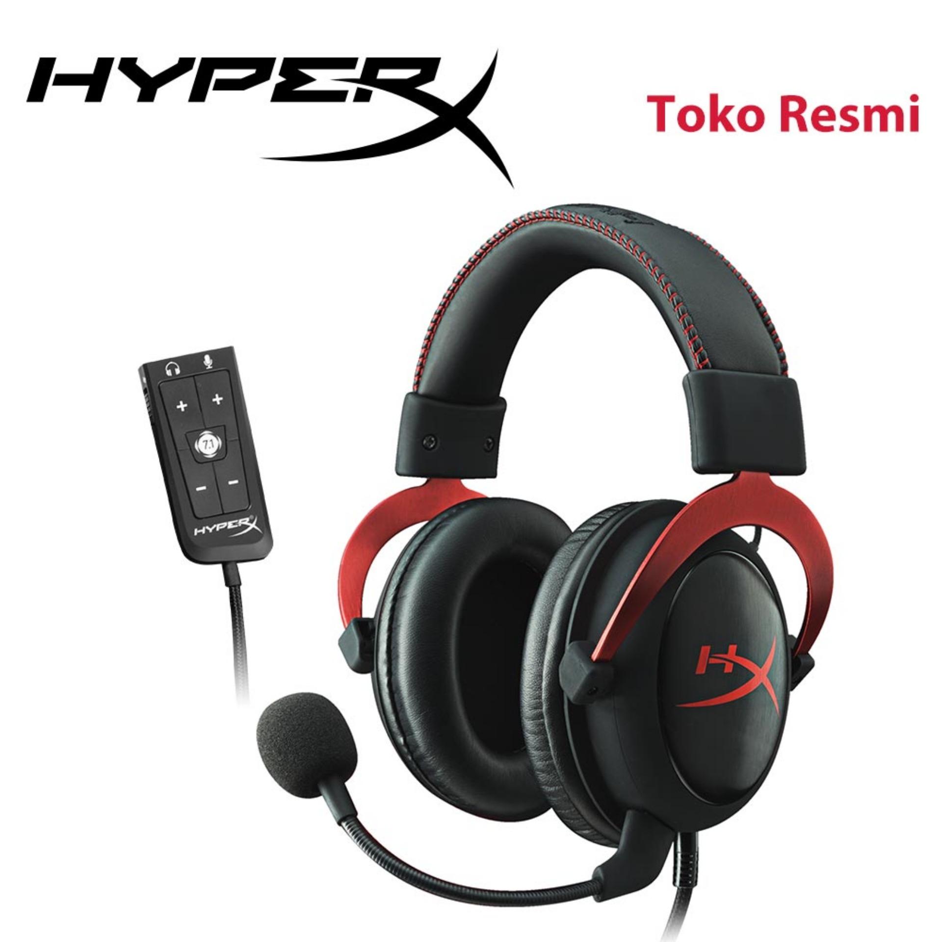 Headset Game HyperX Cloud II Red Virtual Surround Sound untuk PC, PS4, Xbox One, Mobile (KHX-HSCP-RD)