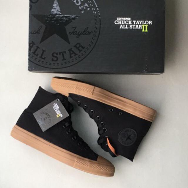 Sneakes Pria Converse Chuck Taylor 2 Black Gum Original Import Vietnam