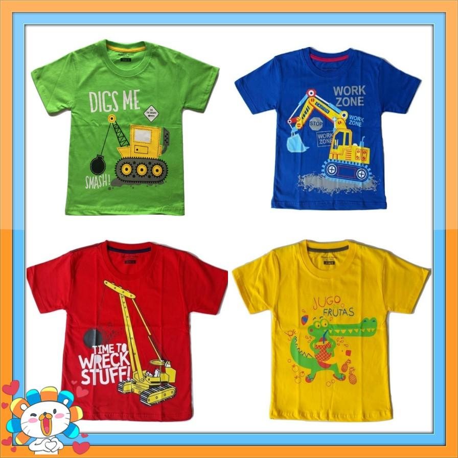 Kaos Anak Karakter - Paket Truck Isi 4 Buah