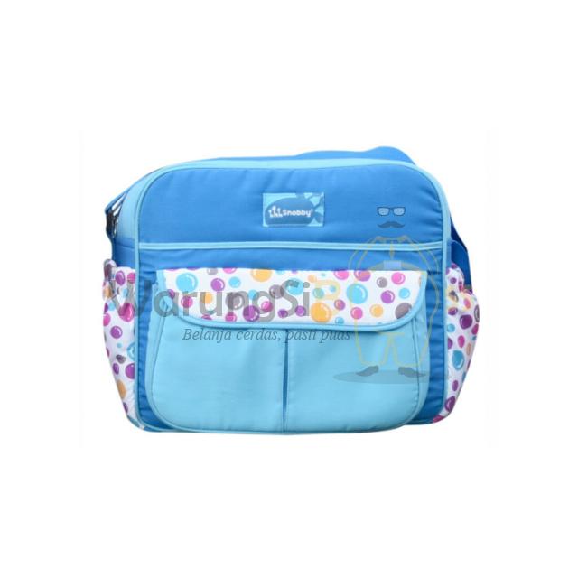 WarungSiBoss Snobby TPT 2271 Tas Bayi / Tas Bayi Ransel / Tas Popok / Tas Diapers / Tas Perlengkapan Bayi / Tas Baby BESAR Saku Motif Happy Bubble