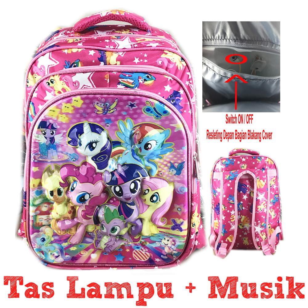 Special Hanya Di Lazada Tas Lampu Nyala + Musik Hologram Tas Ransel Sekolah Anak SD 3 Seleting Ukuran 43x32x19 ( Varian Pilihan )